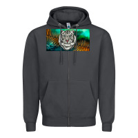 Smoke white tiger forest license plate Zipper Hoodie - RanaPortraitStore