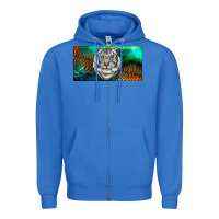 True Royal white tiger forest license plate Zipper Hoodie - RanaPortraitStore