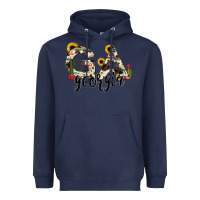 Navy georgia state cowhide serape cactus Heavyweight Hoodie - RanaPortraitStore