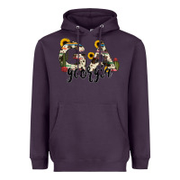 Plum georgia state cowhide serape cactus Heavyweight Hoodie - RanaPortraitStore