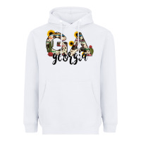 White georgia state cowhide serape cactus Heavyweight Hoodie - RanaPortraitStore