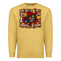 Antique Gold hockey christmas with lights and stars Premium Sweatshirt - FaDigitalArtStudio