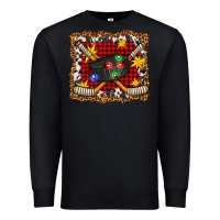 Black hockey christmas with lights and stars Premium Sweatshirt - FaDigitalArtStudio