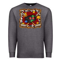 Charcoal Heather hockey christmas with lights and stars Premium Sweatshirt - FaDigitalArtStudio