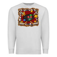 Dove Grey hockey christmas with lights and stars Premium Sweatshirt - FaDigitalArtStudio