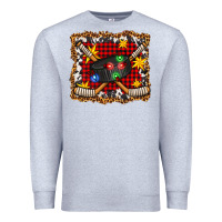Heather Grey hockey christmas with lights and stars Premium Sweatshirt - FaDigitalArtStudio