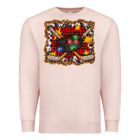 Pale Pink hockey christmas with lights and stars Premium Sweatshirt - FaDigitalArtStudio