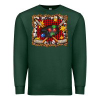 Sports Green hockey christmas with lights and stars Premium Sweatshirt - FaDigitalArtStudio