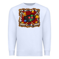 White hockey christmas with lights and stars Premium Sweatshirt - FaDigitalArtStudio