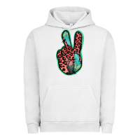 Pigment Lunar Rock Feather Pink Leopard Peace Sign Urban Hoodie - Jasminsmagicworld