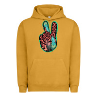 Pigment Peanut Butter Feather Pink Leopard Peace Sign Urban Hoodie - Jasminsmagicworld