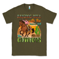 Army Green raising hell with the hippies and the cowboys Classic Tee - texasbilliewilder