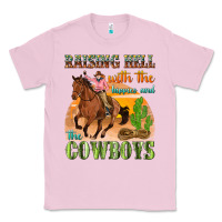 Bubblegum Pink raising hell with the hippies and the cowboys Classic Tee - texasbilliewilder