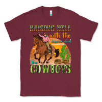 Burgundy raising hell with the hippies and the cowboys Classic Tee - texasbilliewilder