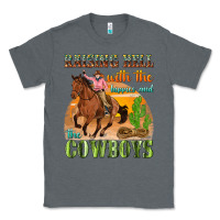 Charcoal Heather raising hell with the hippies and the cowboys Classic Tee - texasbilliewilder