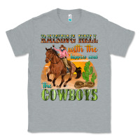 Heather Grey raising hell with the hippies and the cowboys Classic Tee - texasbilliewilder