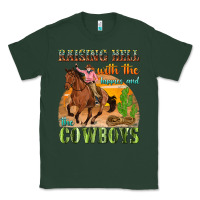Sports Green raising hell with the hippies and the cowboys Classic Tee - texasbilliewilder