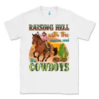 White raising hell with the hippies and the cowboys Classic Tee - texasbilliewilder
