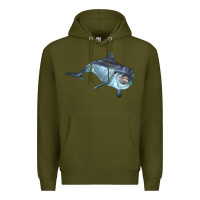 Army Green bottlenose dolphin Premium Hoodie - LillyAllenDesigns