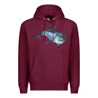 Burgundy bottlenose dolphin Premium Hoodie - LillyAllenDesigns