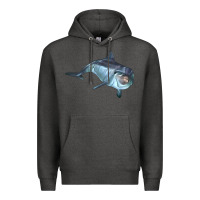 Charcoal Heather bottlenose dolphin Premium Hoodie - LillyAllenDesigns