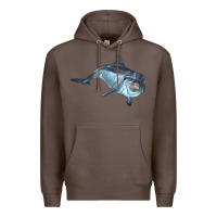 Coffee bottlenose dolphin Premium Hoodie - LillyAllenDesigns