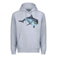 Heather Grey bottlenose dolphin Premium Hoodie - LillyAllenDesigns
