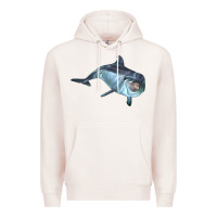 Pale Pink bottlenose dolphin Premium Hoodie - LillyAllenDesigns