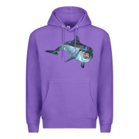 Purple bottlenose dolphin Premium Hoodie - LillyAllenDesigns