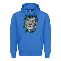 True Royal White Tiger Scratch Mark Zipper Hoodie - RanaPortraitStore