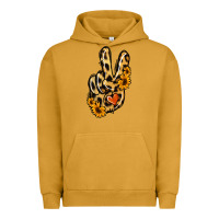 Pigment Peanut Butter Leopard Sunflower Peace Sign Urban Hoodie - Jasminsmagicworld