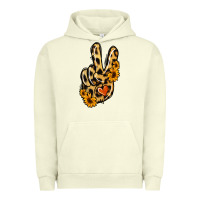 Pigment Pistachio Leopard Sunflower Peace Sign Urban Hoodie - Jasminsmagicworld
