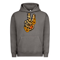 Pigment Tornado Leopard Sunflower Peace Sign Urban Hoodie - Jasminsmagicworld
