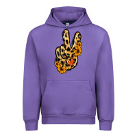 Tulip Leopard Sunflower Peace Sign Urban Hoodie - Jasminsmagicworld