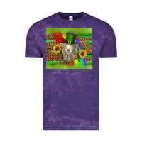 Cloud Purple st patricks sheep sunflowers rainbow serape leopard glitter Vintage Tee - Artiststas