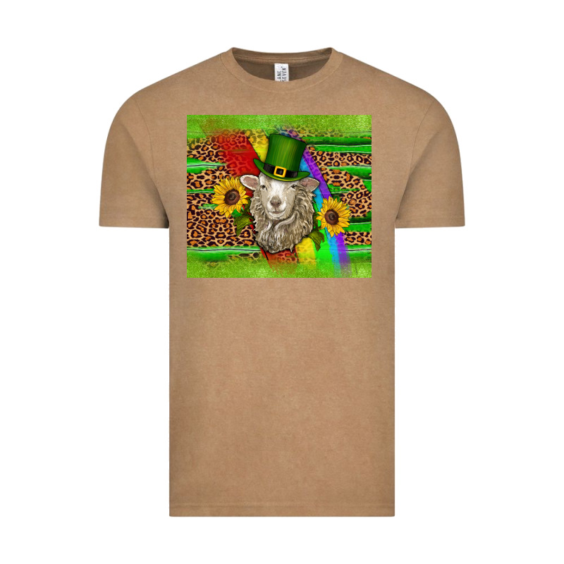 St Patricks Sheep Sunflowers Rainbow Serape Leopard Glitter Vintage Tee by Artiststas | Teevron