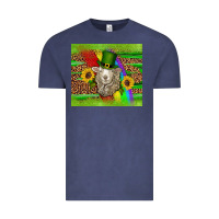 Vintage Denim st patricks sheep sunflowers rainbow serape leopard glitter Vintage Tee - Artiststas
