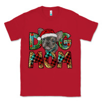 Red Christmas French Bulldog Mom Classic Tee - RanaPortraitStore