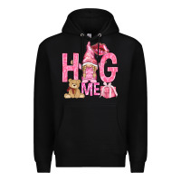 Black hug me with gnome Premium Hoodie - NancyCooperArtShop