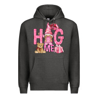 Charcoal Heather hug me with gnome Premium Hoodie - NancyCooperArtShop