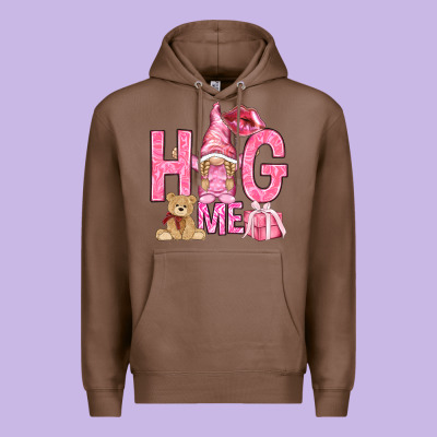 Hug Me With Gnome Premium Hoodie Designed By Nancycooperartshop