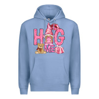 Colony Blue hug me with gnome Premium Hoodie - NancyCooperArtShop