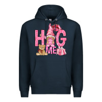 Navy hug me with gnome Premium Hoodie - NancyCooperArtShop