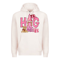 Pale Pink hug me with gnome Premium Hoodie - NancyCooperArtShop