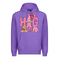 Purple hug me with gnome Premium Hoodie - NancyCooperArtShop