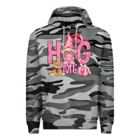 Slate Camo hug me with gnome Premium Hoodie - NancyCooperArtShop