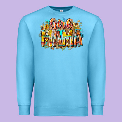 Girl Mama Premium Sweatshirt Designed By Racoondesign