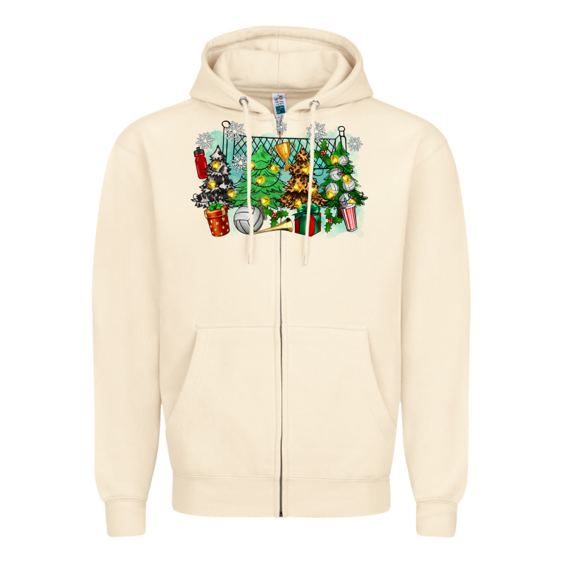 Christmas Trees With Tennis Zipper Hoodie by Zillion Design Studio | Teevron
