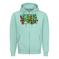 Seafoam christmas trees with tennis Zipper Hoodie - Zillion Design Studio