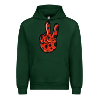 Forest Green Ladybug Peace Sign Urban Hoodie - Jasminsmagicworld